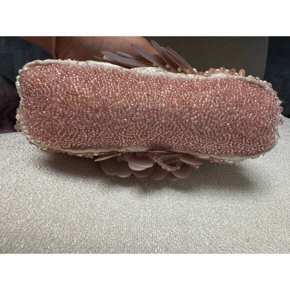 Handcrafted in India Viral Beaded, Sequin, and Pearl Embellished Pink Mini Bag - Picture 6 of 6